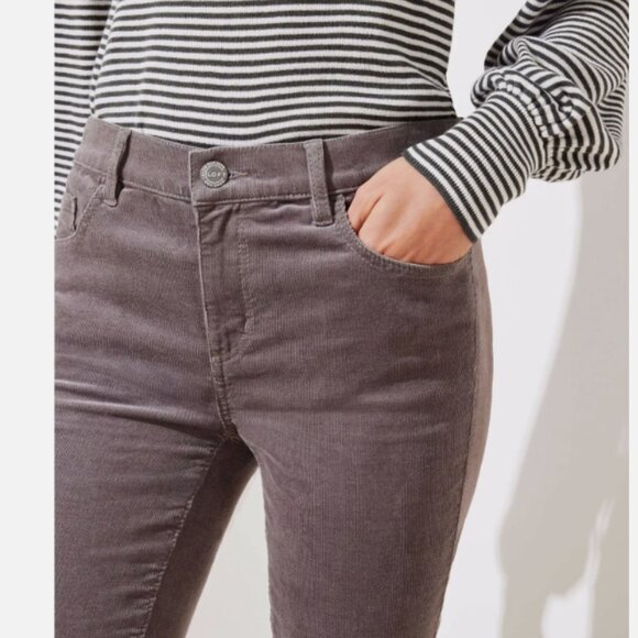 SOLD Loft Grey Corduroy Pants Size 26 - Picture 2 of 7